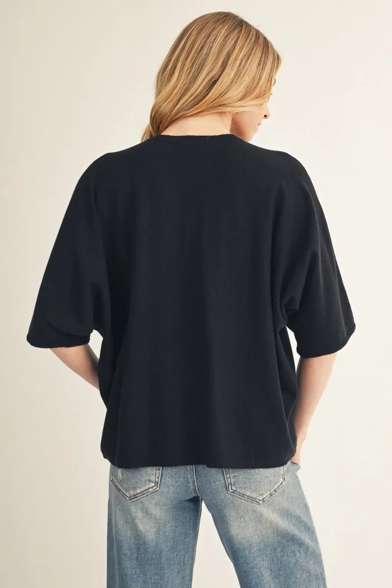 Black Sweater Top