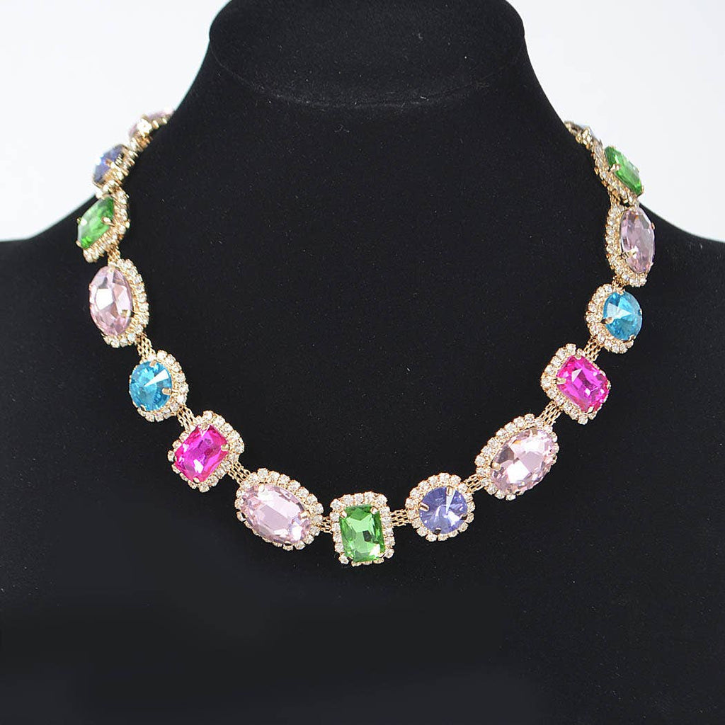 Multi Shape Stone Necklace