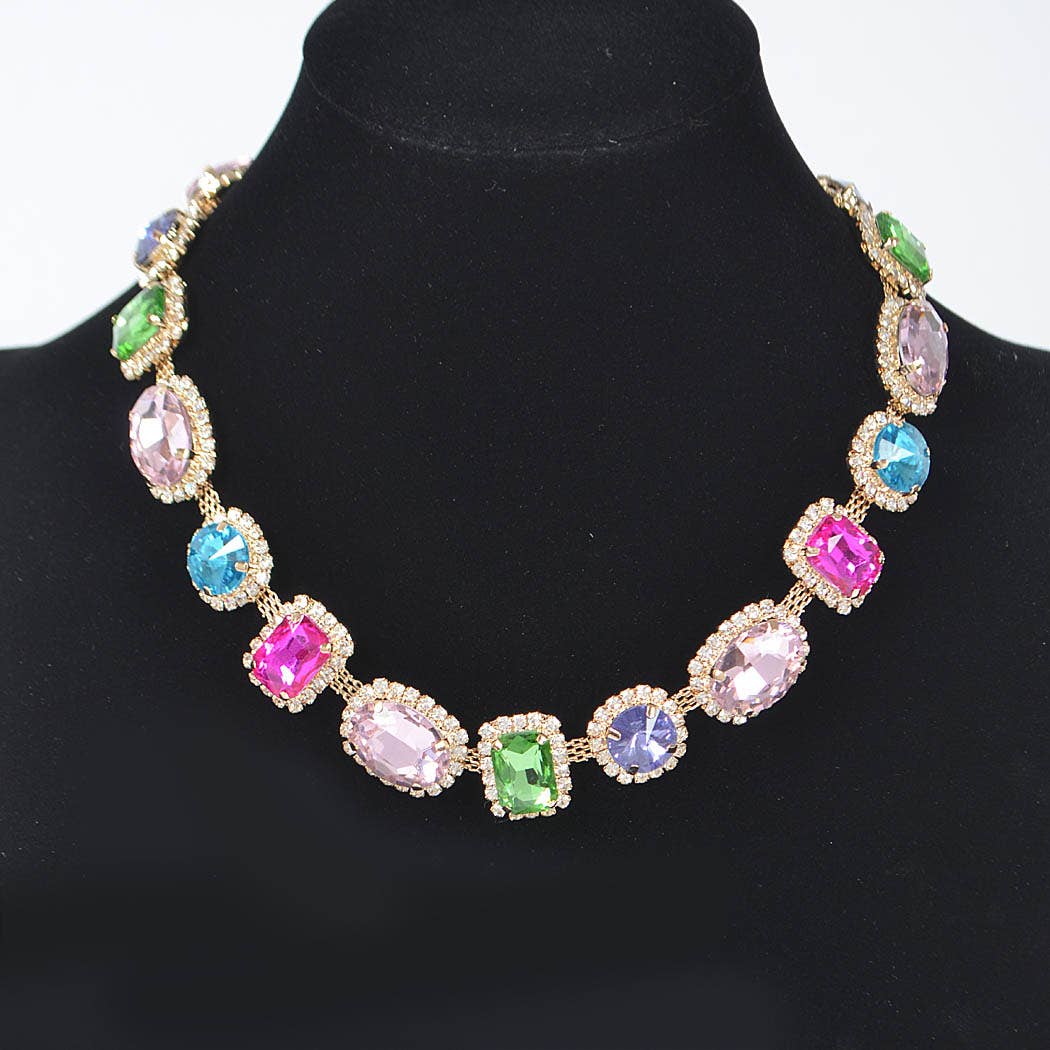 Multi Shape Stone Necklace