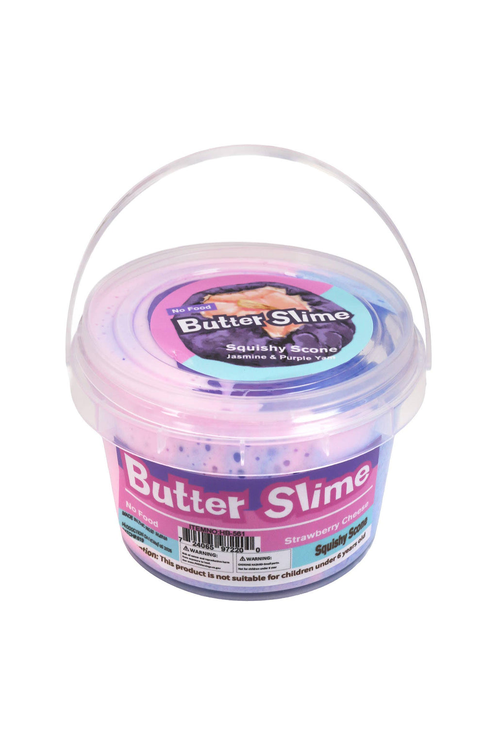 Scone Dessert Theme Multi-Tone Colorful Butter Slime Jar