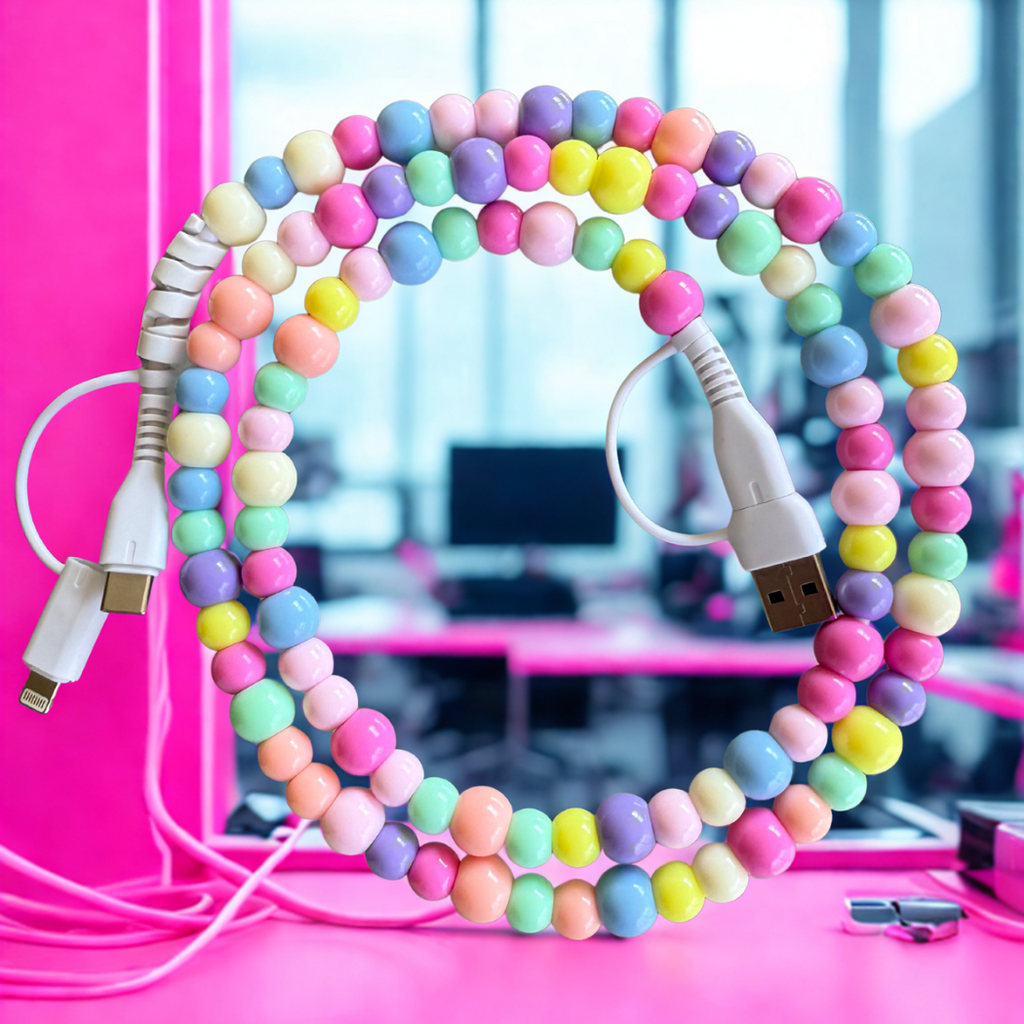 Pastel Beaded 4-IN-1 Charging Cable
