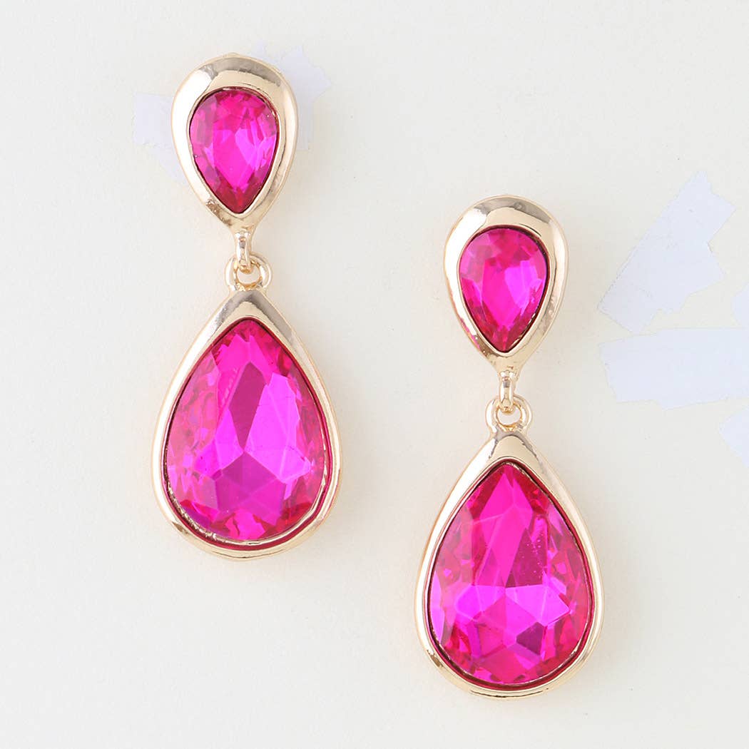 Classic Teardrop Duo Drop Earrings
