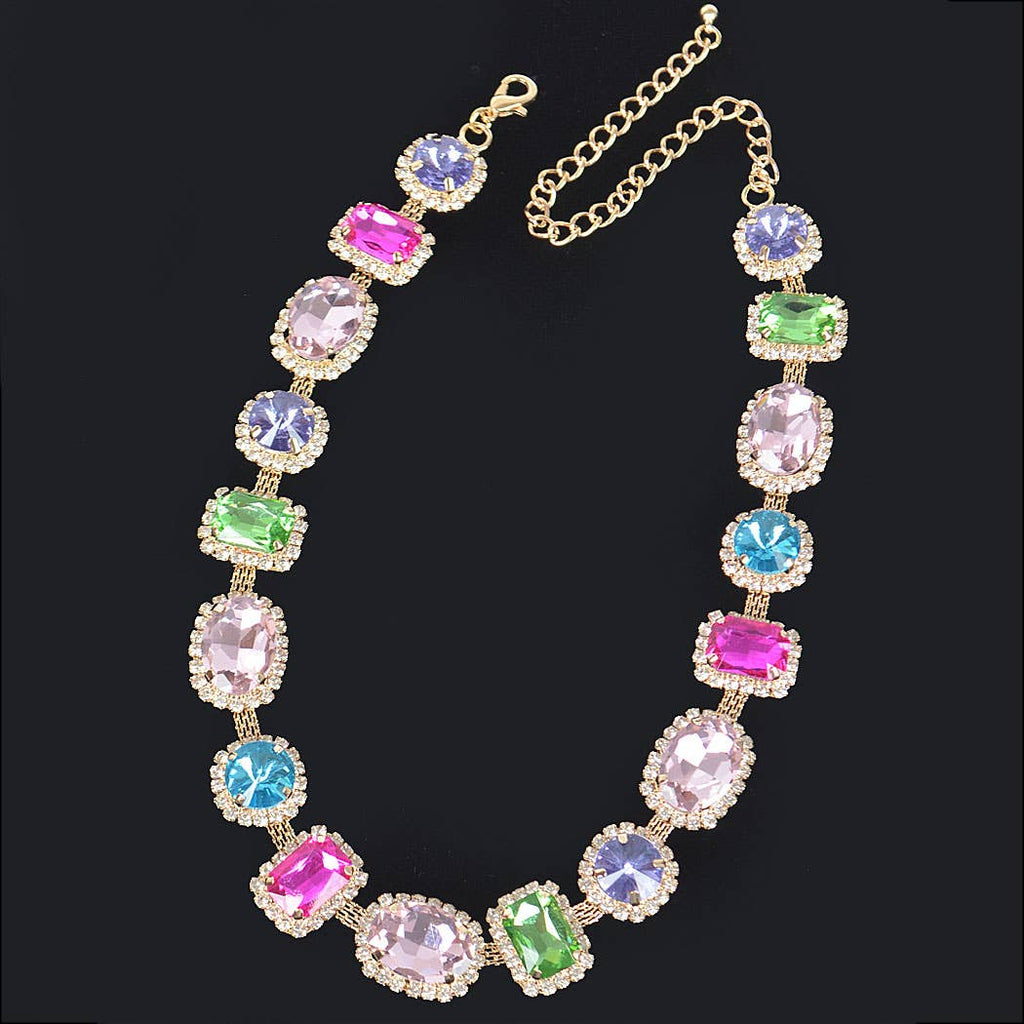 Multi Shape Stone Necklace