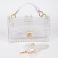 Clear/ Pearl Clutch Purse