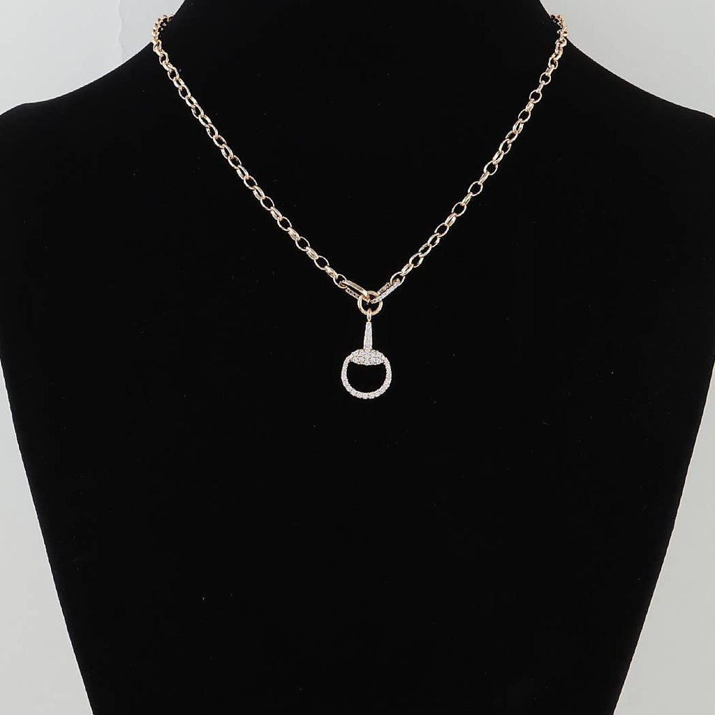 Bejeweled Drop Chain Necklace