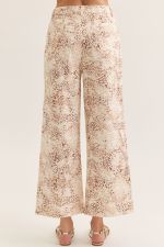 Animal print straight leg pants