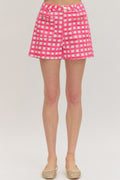Pink Plaid Shorts