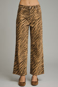 Zebra Print Wide Leg Pant