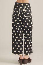 Polka dot wide leg pant