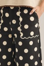 Polka dot wide leg pant