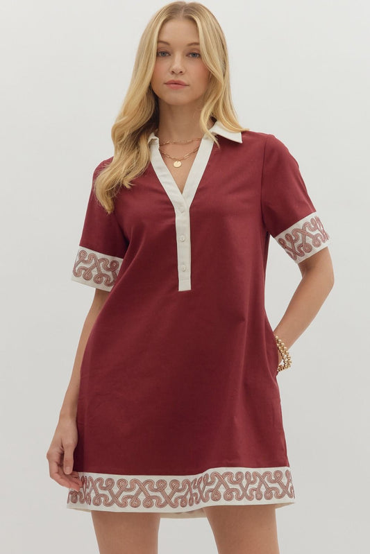 Burgandy Heritage Dress