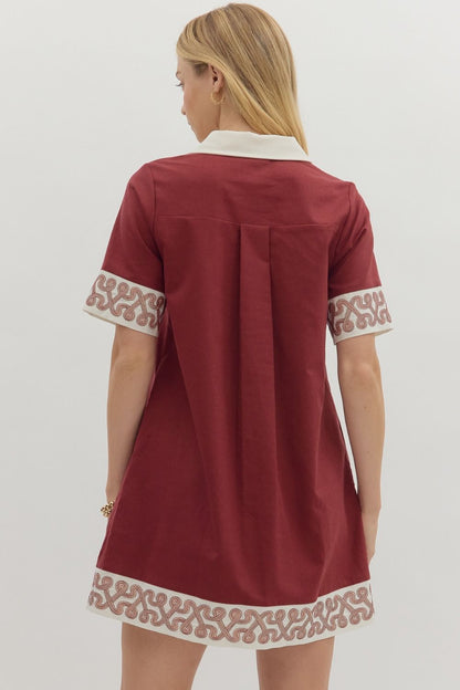Burgandy Heritage Dress