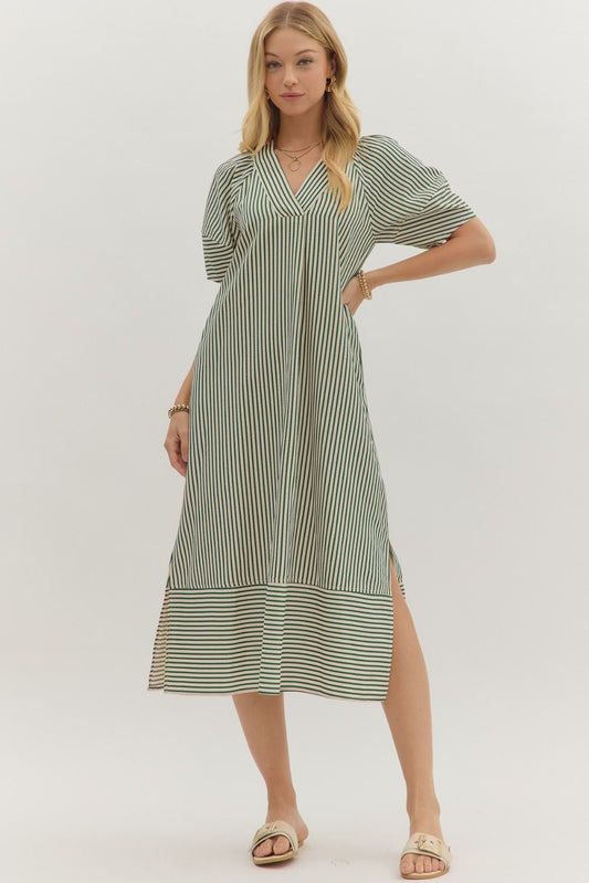 Evergreen Stripe Dress
