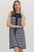 Striped Sleeveless Mini Dress