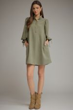 Balloon Sleeve Mini Dress