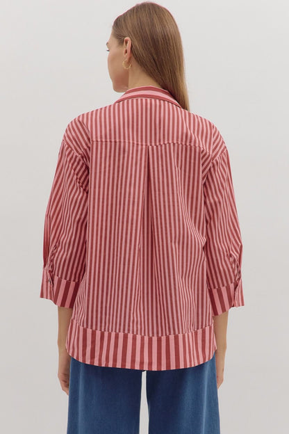Pearl Stripped Top
