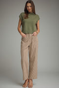 Olive Mock Neck Sweater Vest Shirt