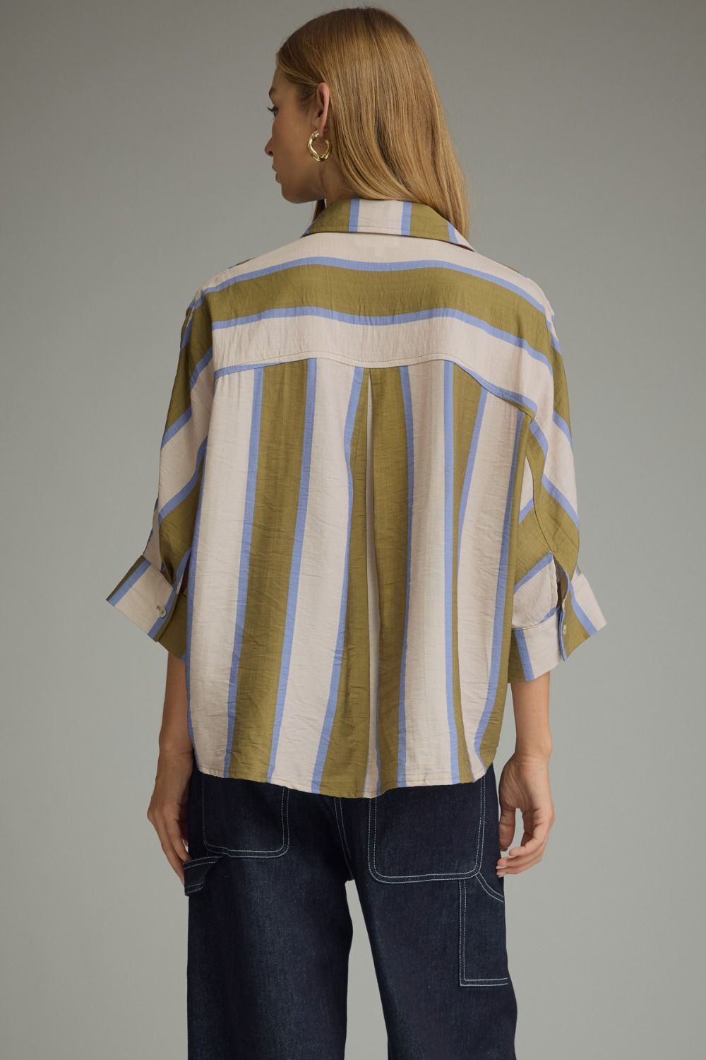 Striped dolman sleeve top