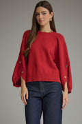 Red 3/4 Pancho Sweater