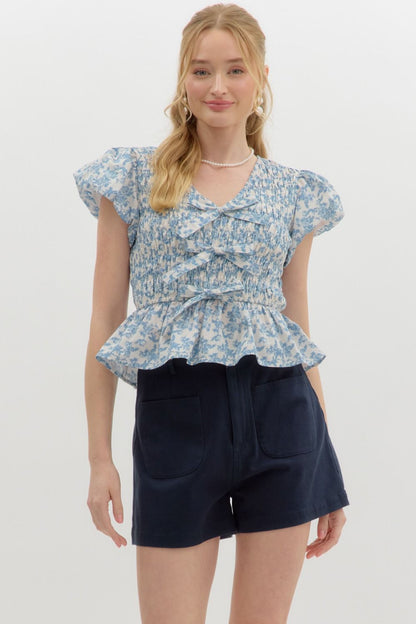 Navy Square Pocket Shorts