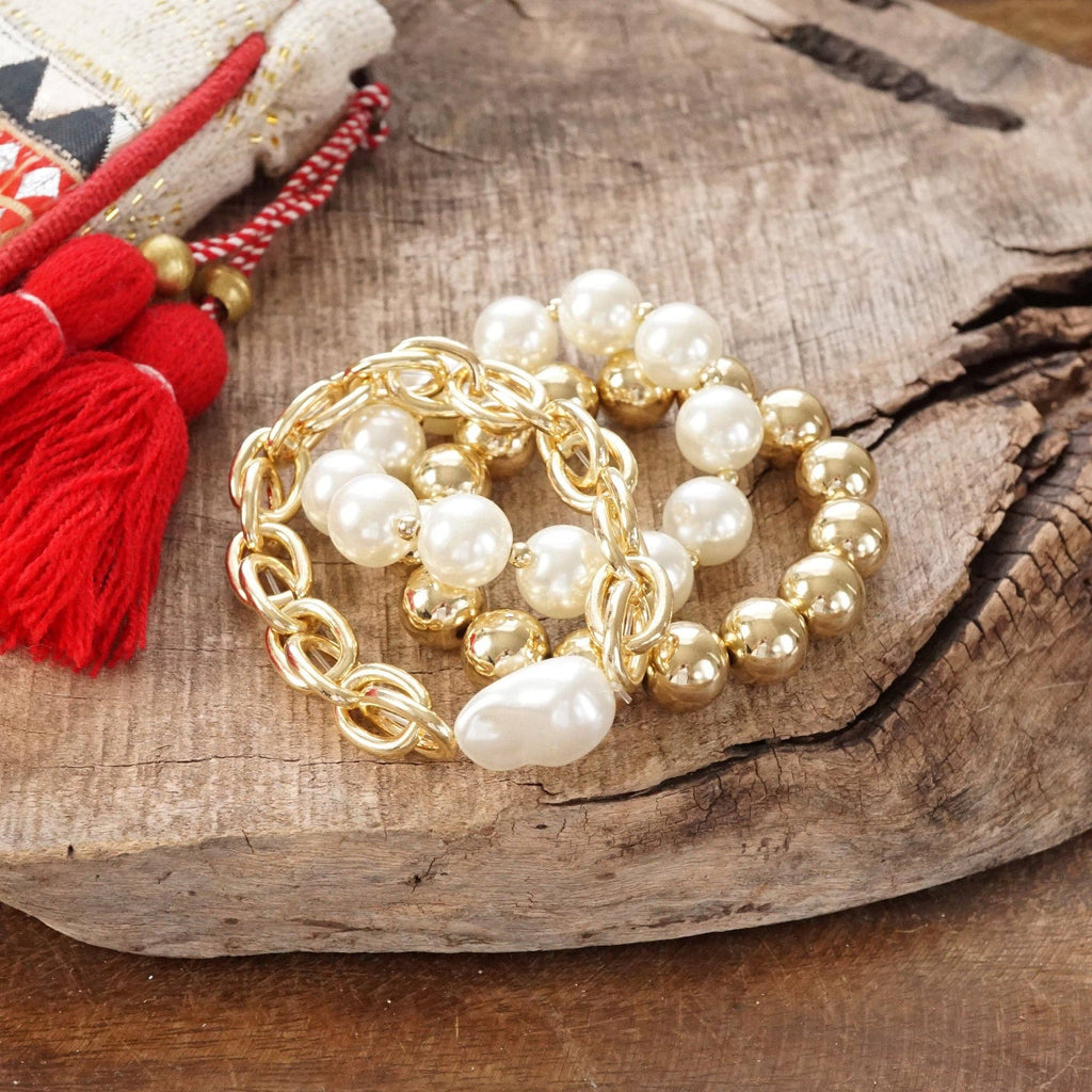 Chunky Chain and beads bracelet