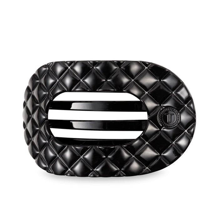Teleties Quilted Large Flat Round Hair Clip