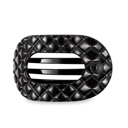 Teleties Quilted Large Flat Round Hair Clip