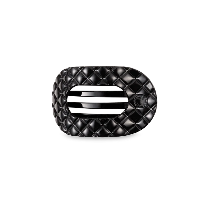 Teleties Quilted Small Flat Round Hair Clip