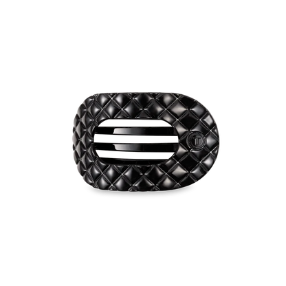 Teleties Quilted Small Flat Round Hair Clip