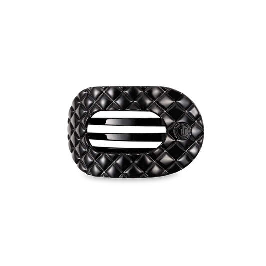 Teleties Quilted Small Flat Round Hair Clip