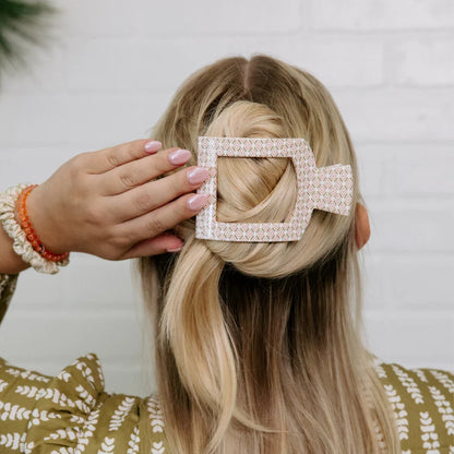 Pine & Pearl Large Flat Square Hair Clip