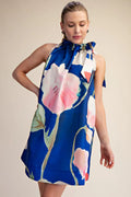 Royal Blue Floral Dress