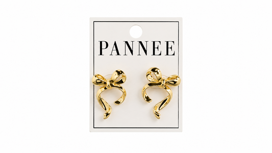 Gold Elegant Ribbon Earrings