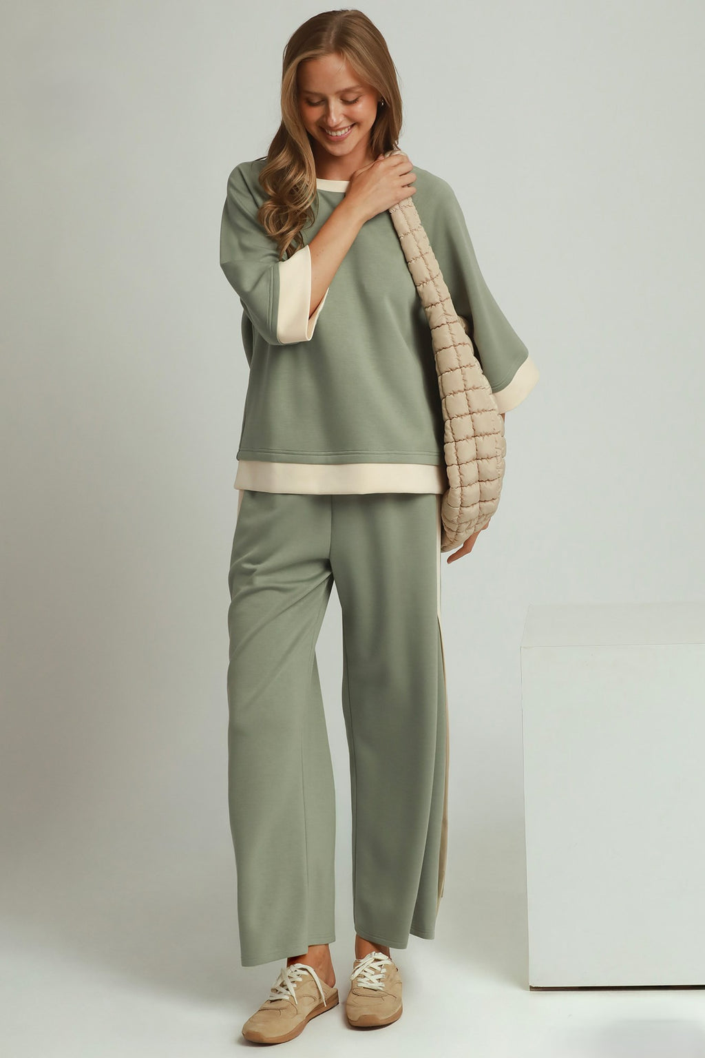 Colorblock Side Stripe Pants and Raglan Top