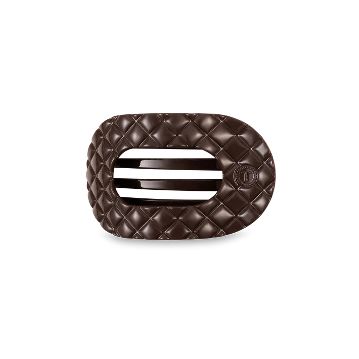 Teleties Quilted Small Flat Round Hair Clip