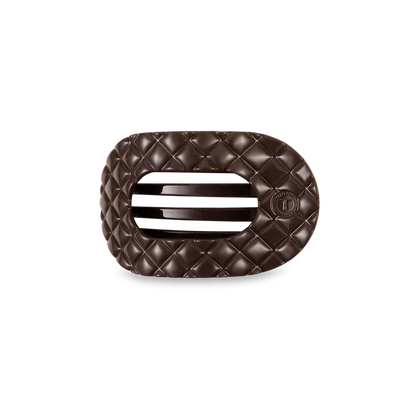 Teleties Quilted Small Flat Round Hair Clip