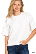 White Drop Sleeve Blouse
